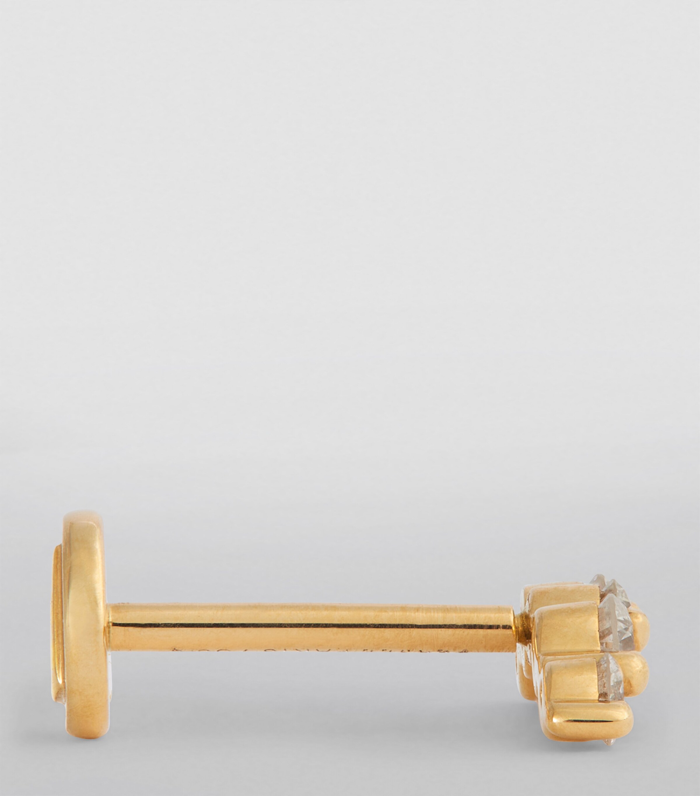 Yellow Gold and Diamond Curvy Single Earring YELLOW GOLD Image 3