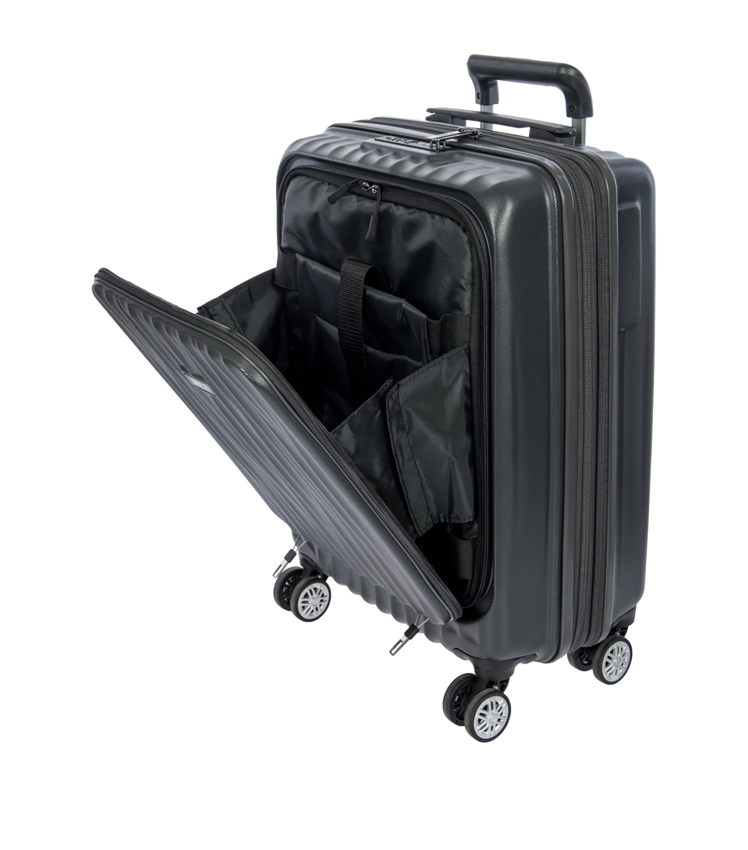 Cervia Front-Pocket Suitcase (55cm) DARK GREY Image 6