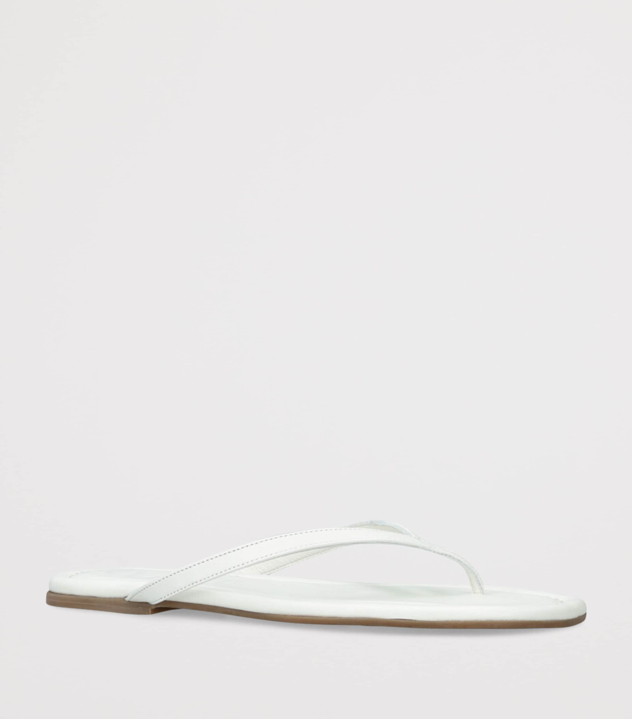 STAUD Leather Freja Flip Flops White Image 3
