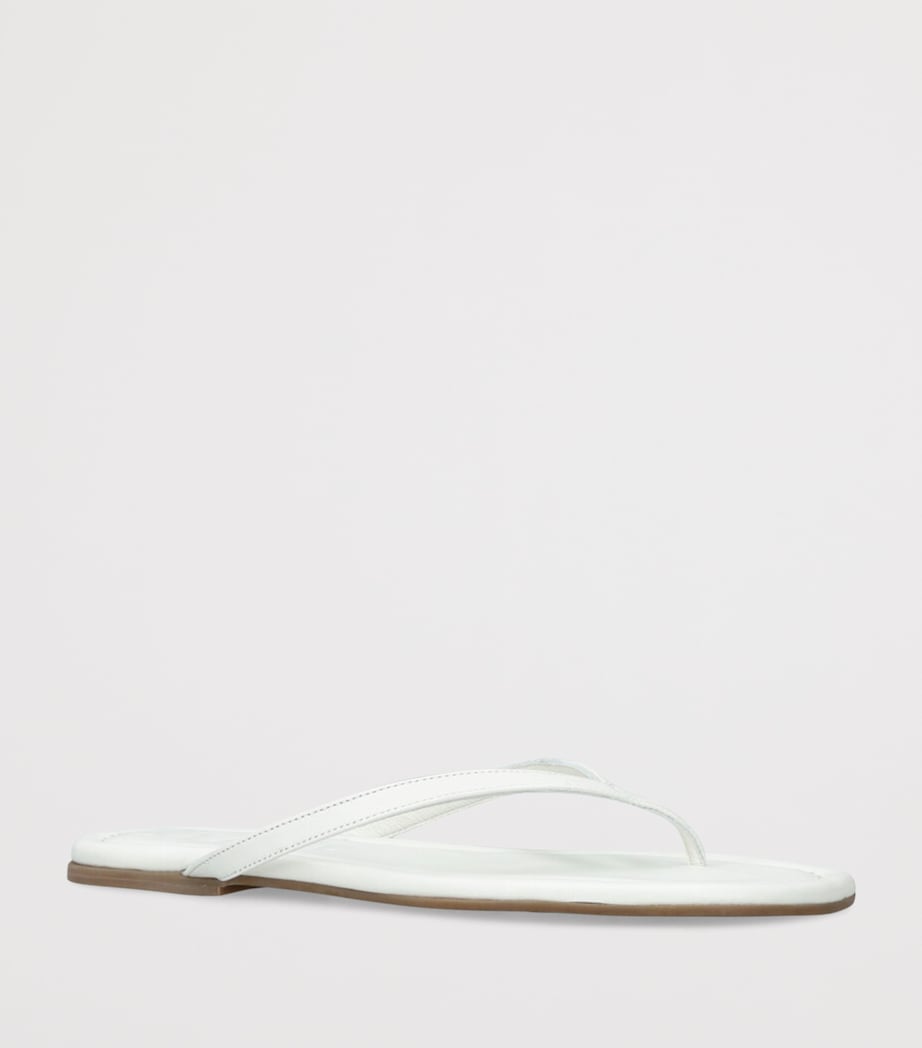 STAUD Leather Freja Flip Flops White Image 3