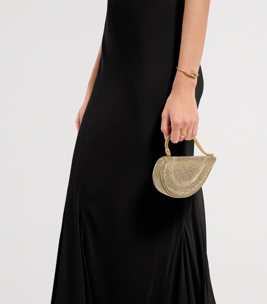 Leather Serpenti Cuore 1968 Top-Handle Bag GOLD Image 8