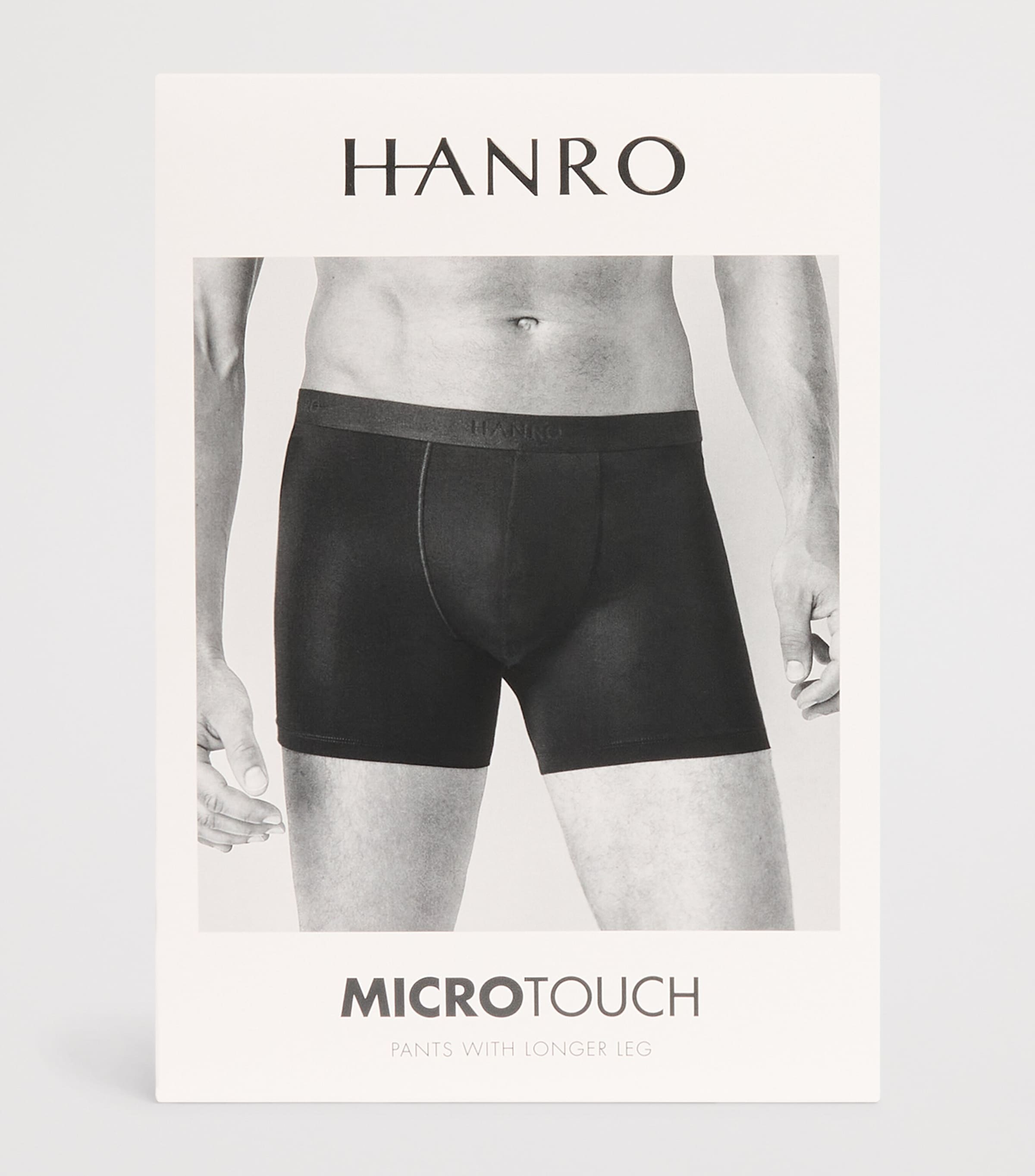 Hanro Mens Micro-Touch Shortleg Boxer Briefs Stormy Gre Image 4