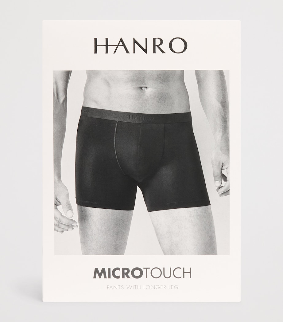 Hanro Mens Micro-Touch Shortleg Boxer Briefs Stormy Gre Image 4