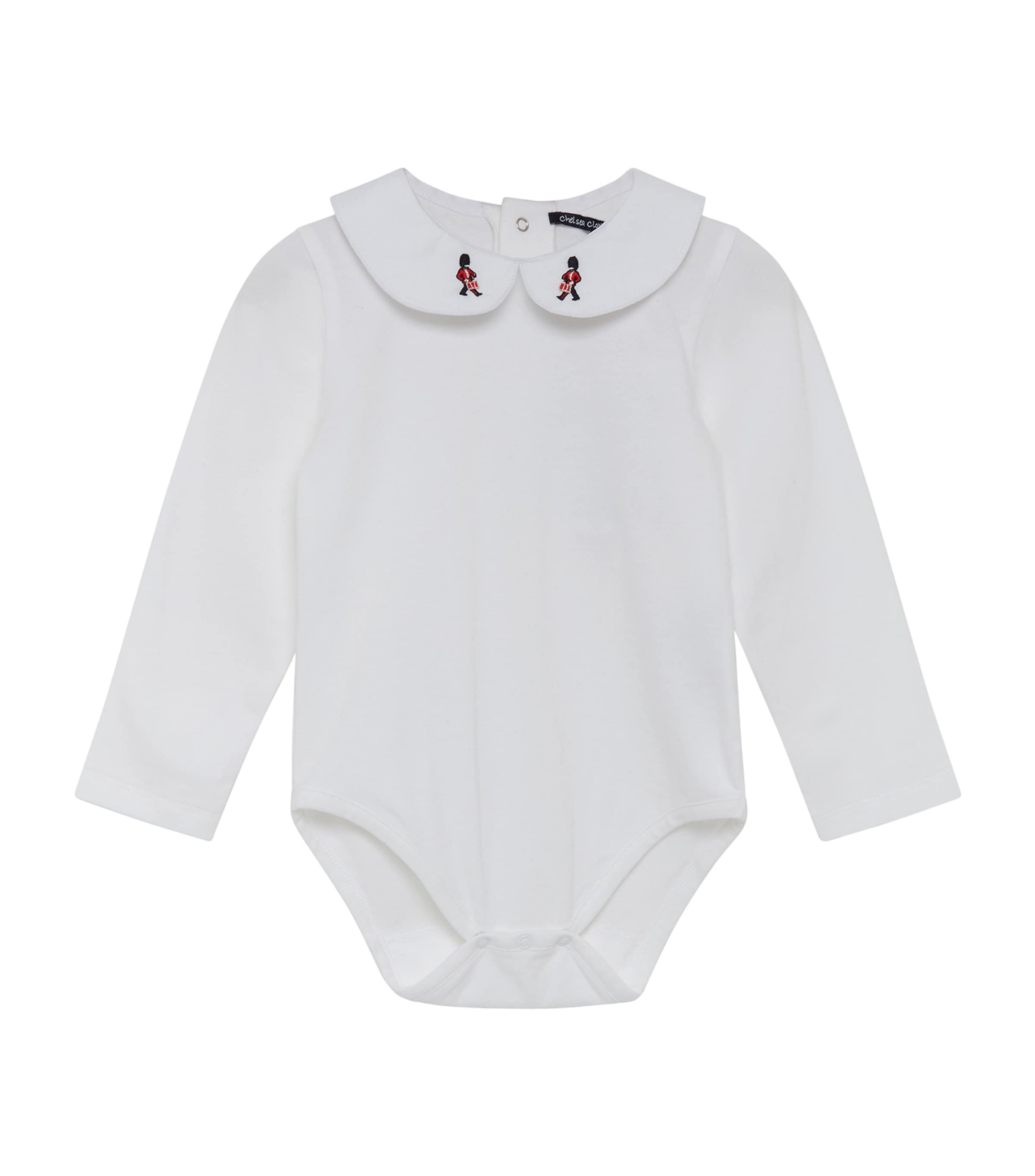 Trotters Embroidered Milo Bodysuit In White