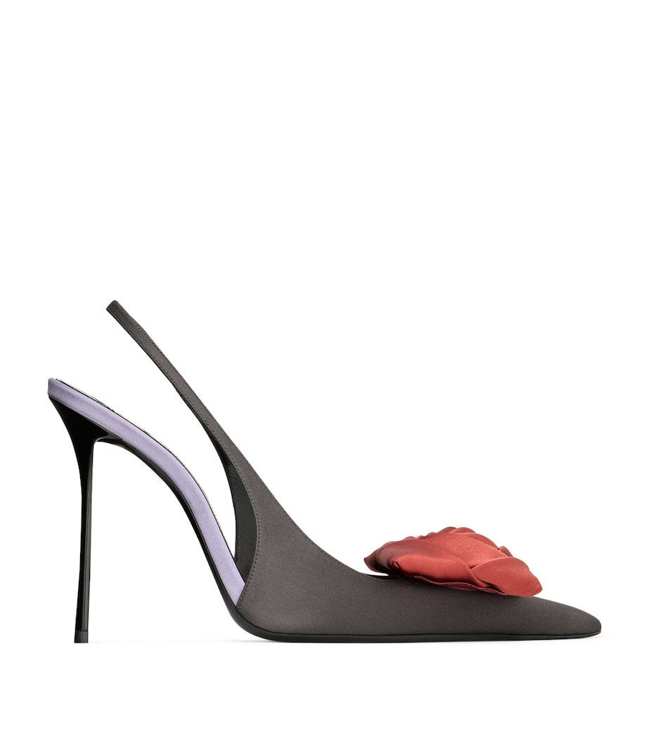 Satin Embellished Amalia Slingback Pumps 110 1025 Image 1