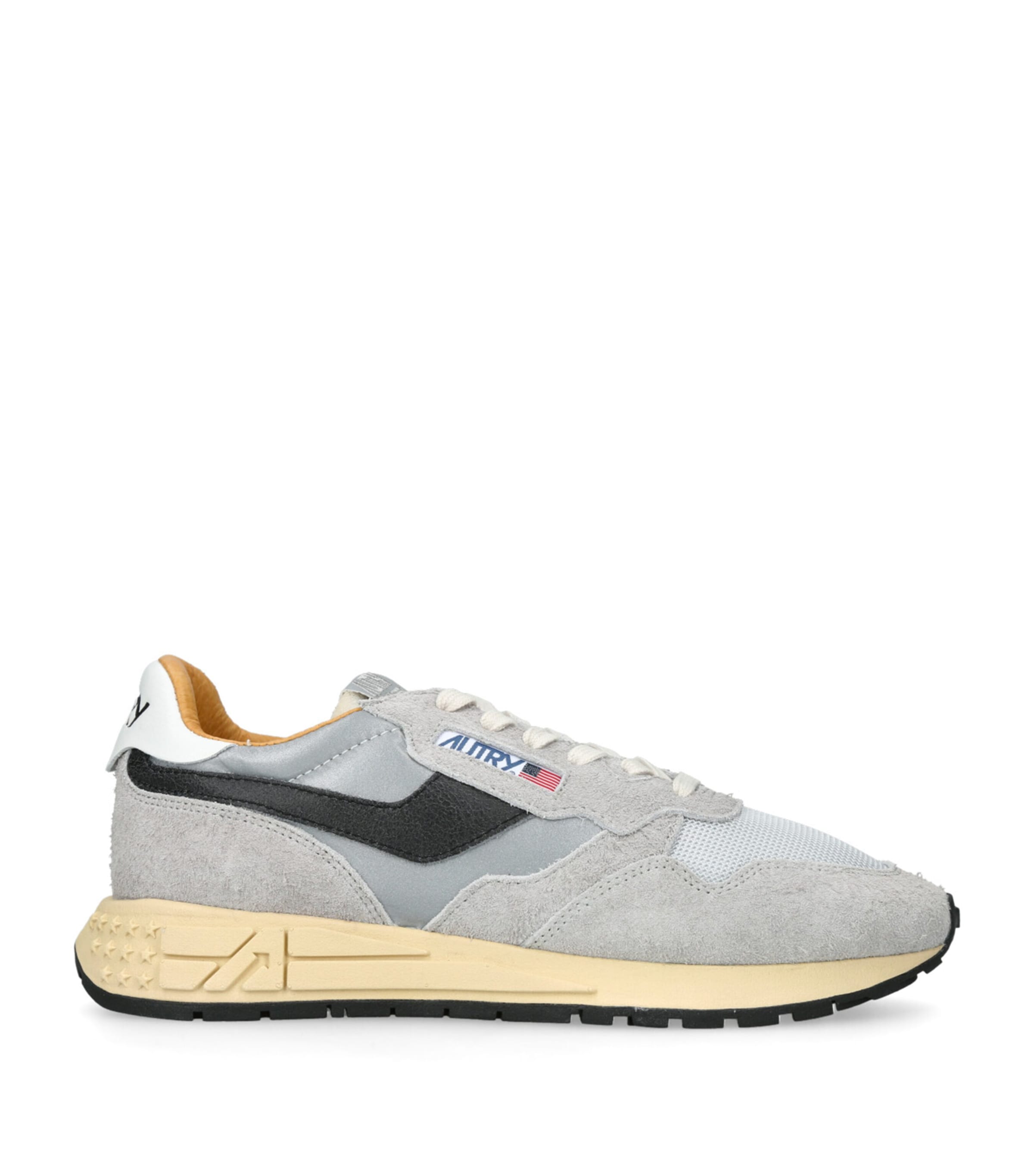 Autry Gray Suede And Nylon Reelwind Low Sneakers And Space In Grey