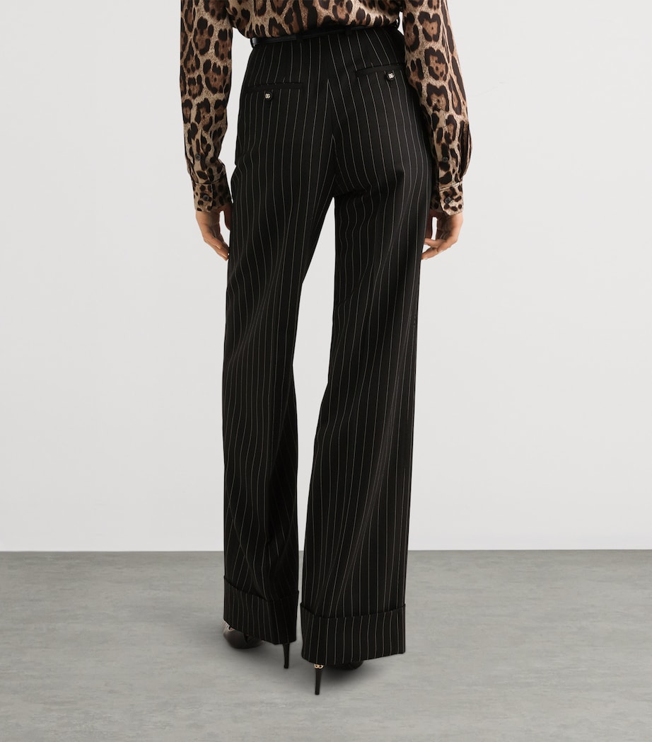 Stretch-Wool Pinstripe Trousers S8051-STRI Image 5