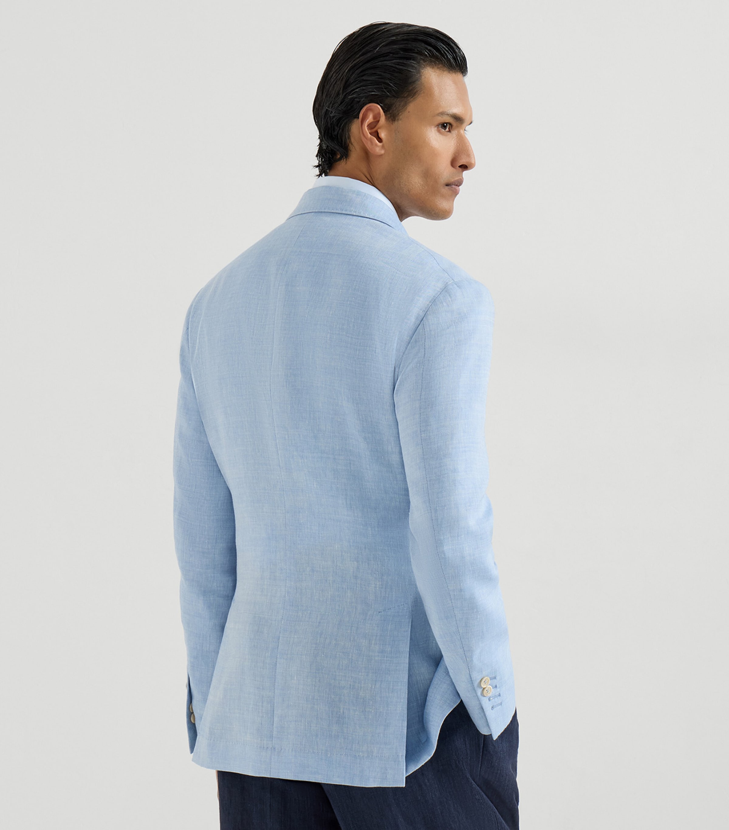 Brunello Cucinelli Mens Linen-Wool Deconstructed Blazer Image 4