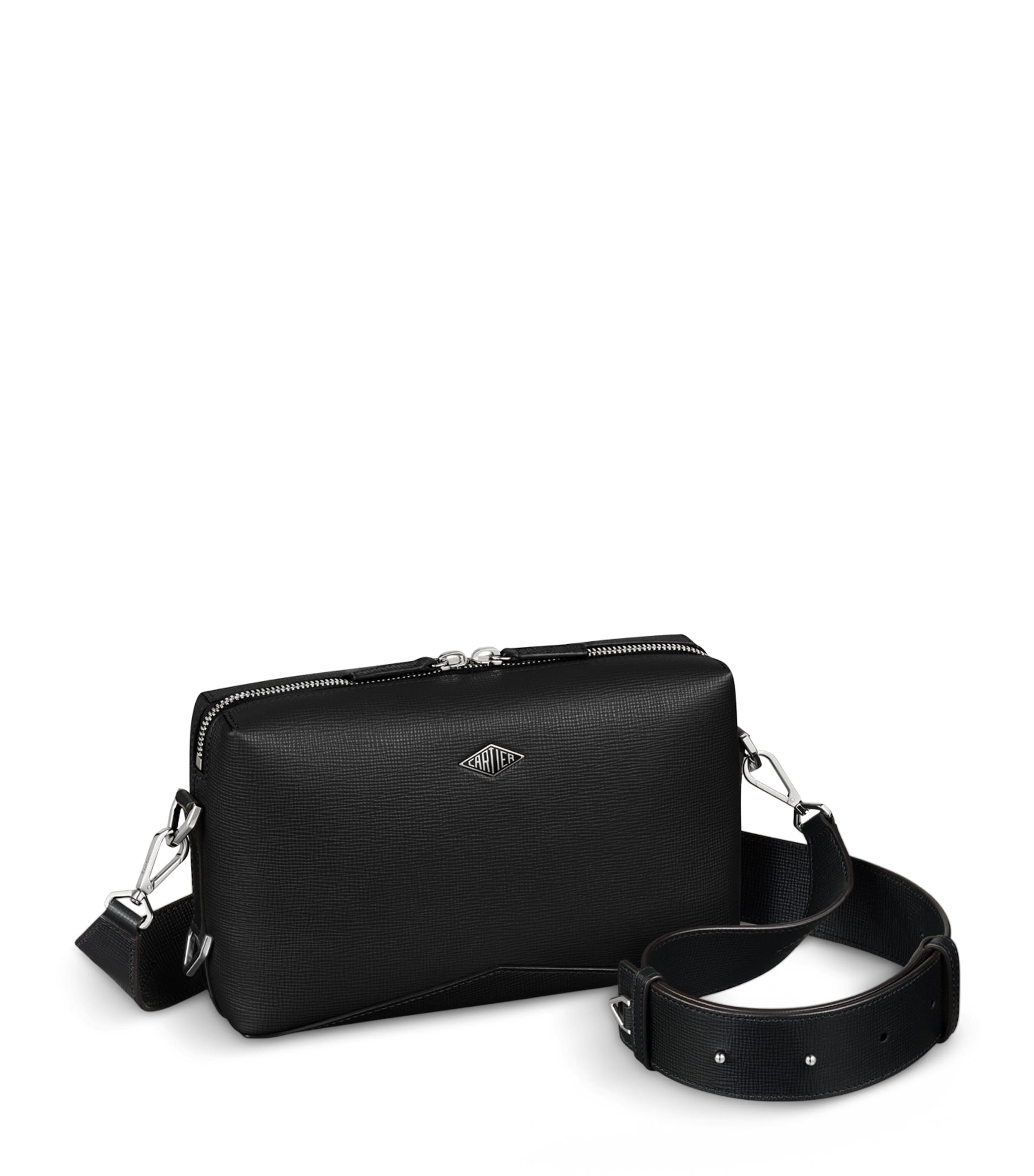 Cartier Leather Losange Cross-Body Bag Black Image 1