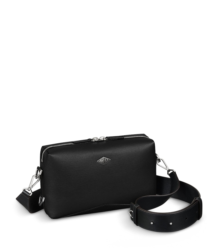 Cartier Leather Losange Cross-Body Bag Black Image 1