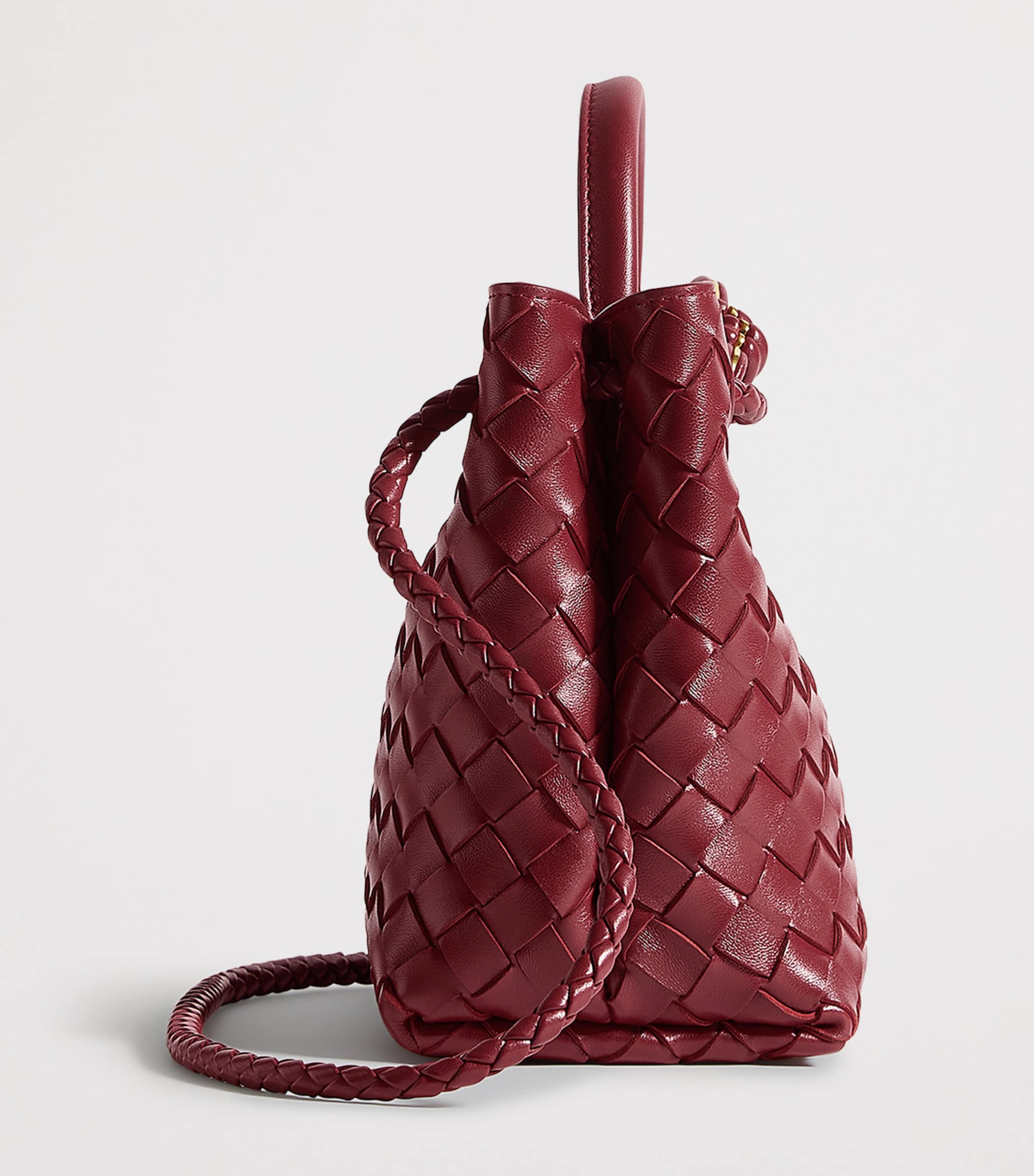 Bottega Veneta Womens Small Leather Andiamo Top-Handle Bag Image 4