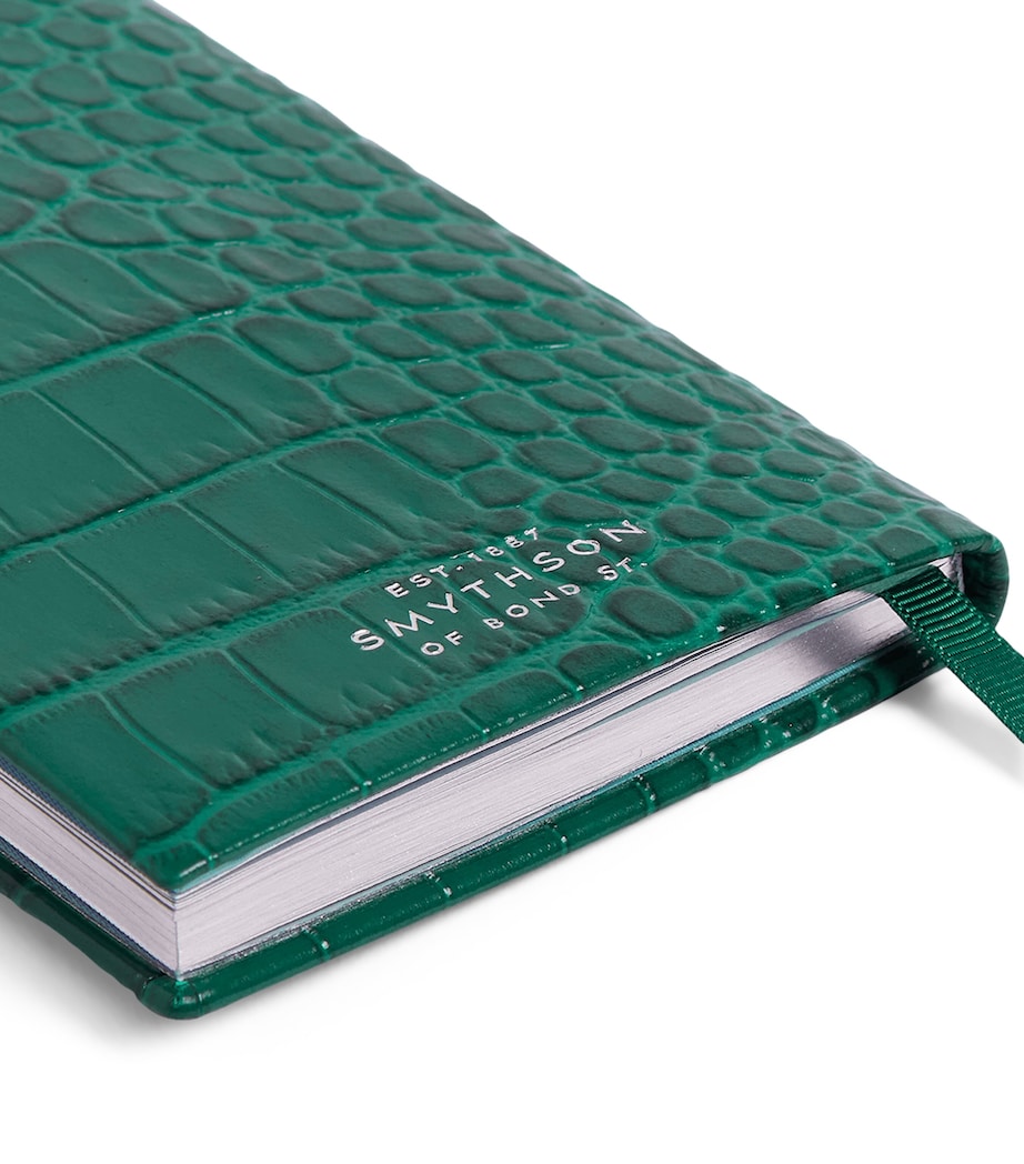 Smythson Leather Mara A6 2026 Mid-Year Diary Petrol Image 6