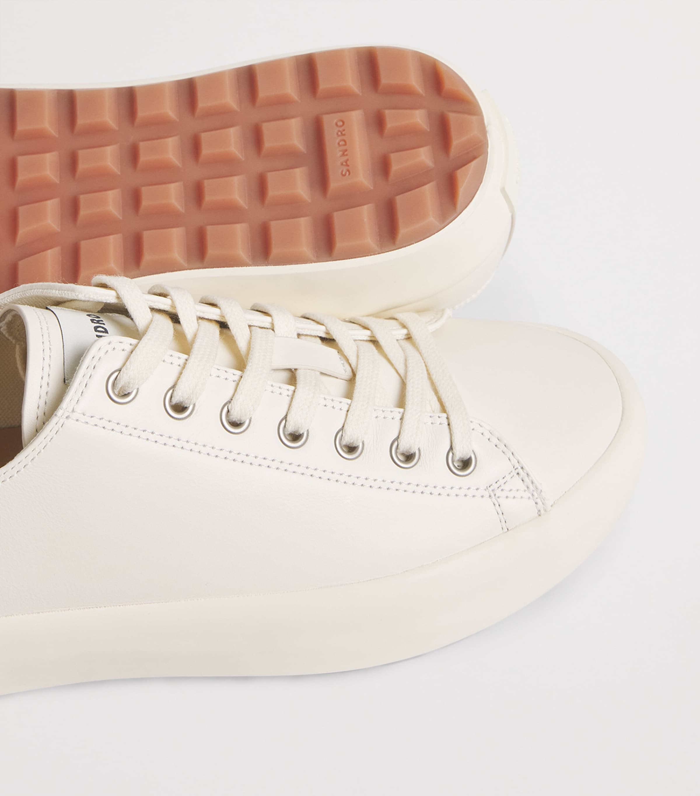 Leather Vulca Sneakers OFF WHITE Image 7