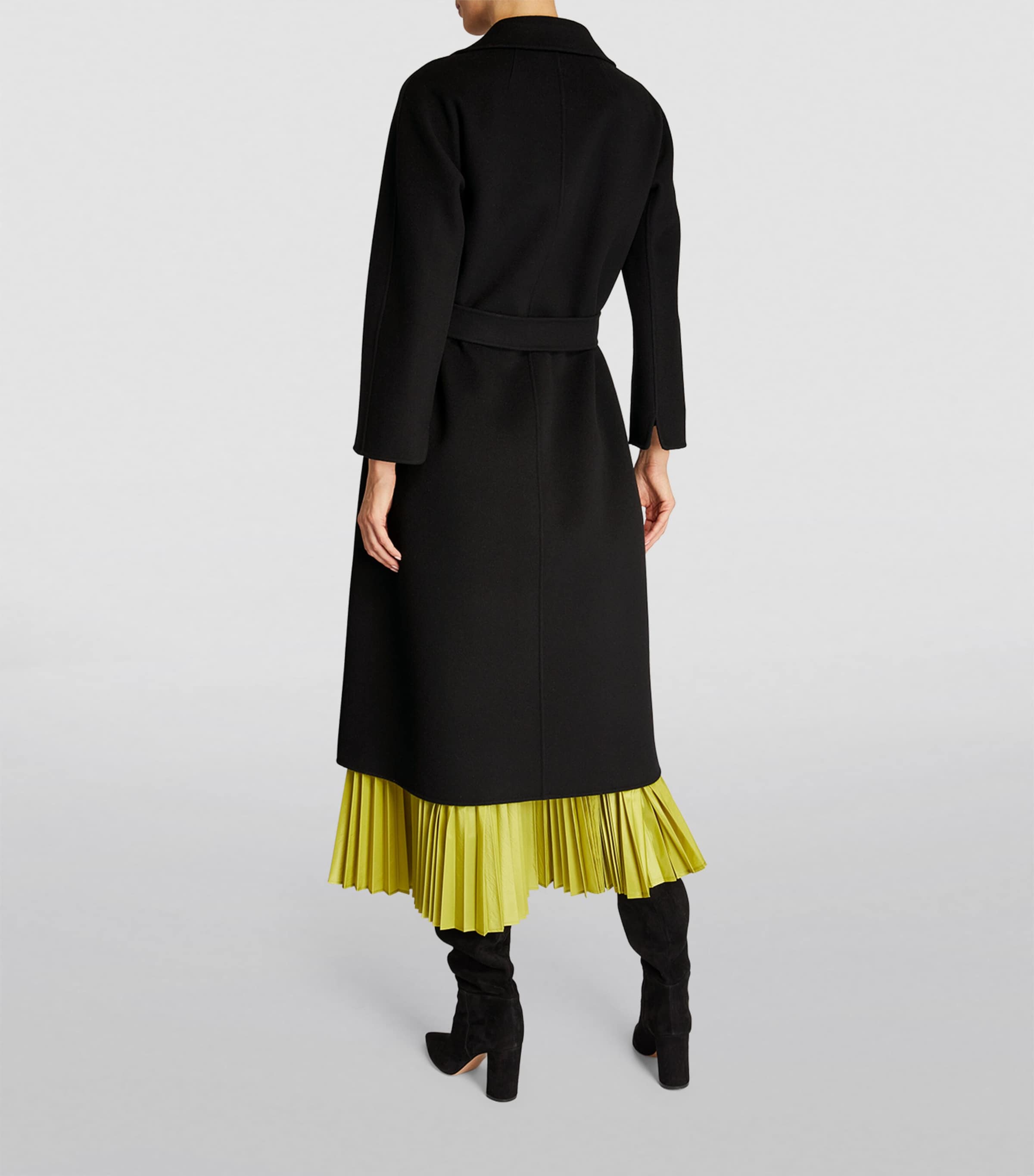 Max Mara Womens Wool Trench Coat Black Image 3