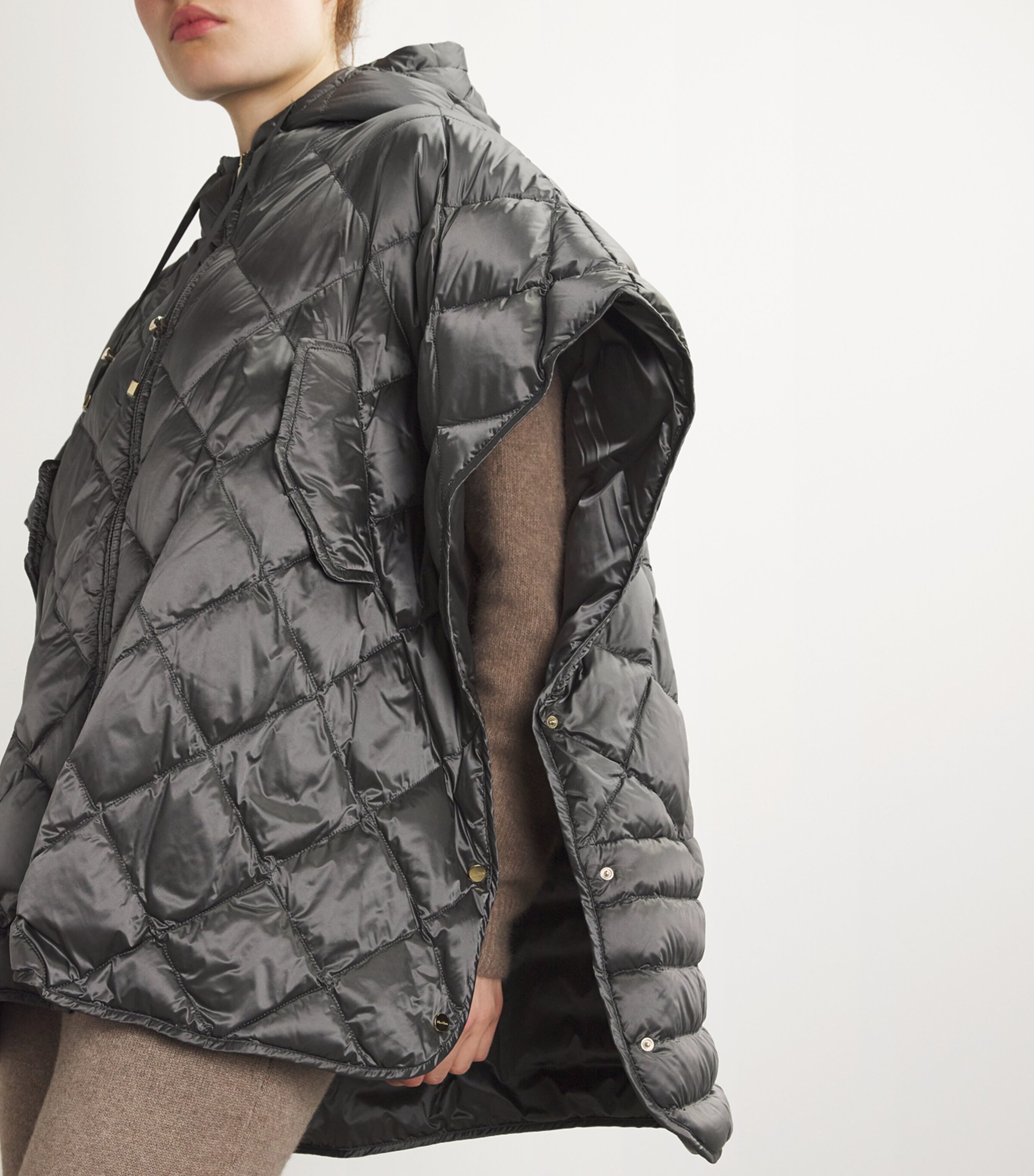 Max Mara Womens The Cube Quilted Jacket Medium Grey Image 6