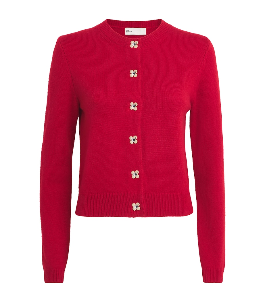 Cashmere Cardigan RED Image 1