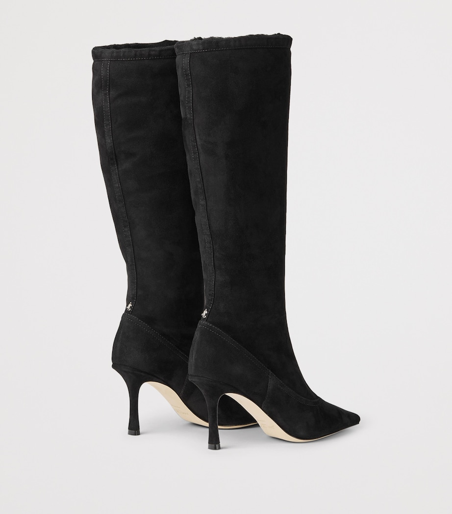 Jimmy Choo Jozi 85 Suede Knee-High Boots Black/black Image 3