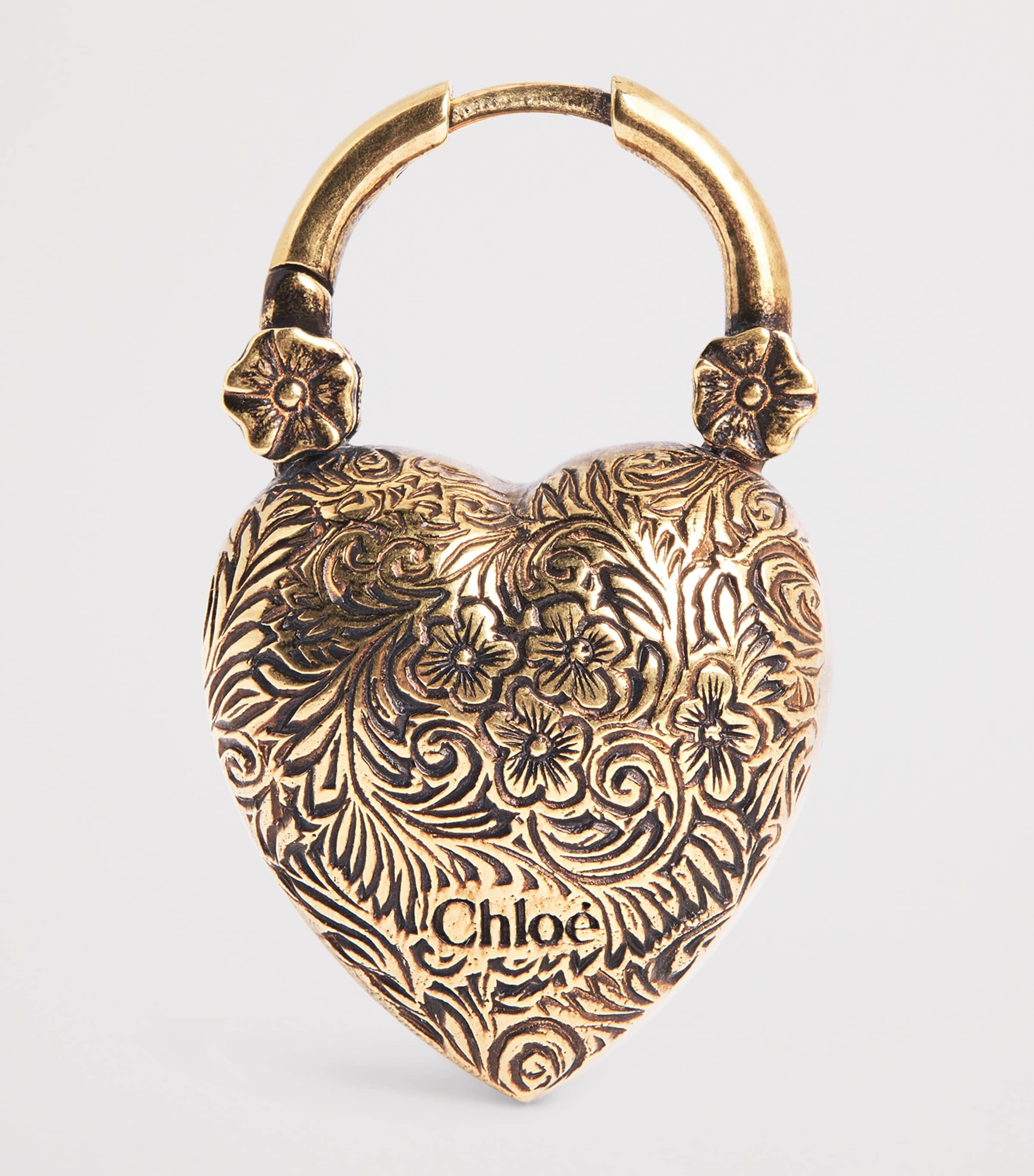 Chloé Victorian Heart Earrings Vintage Gold Image 4