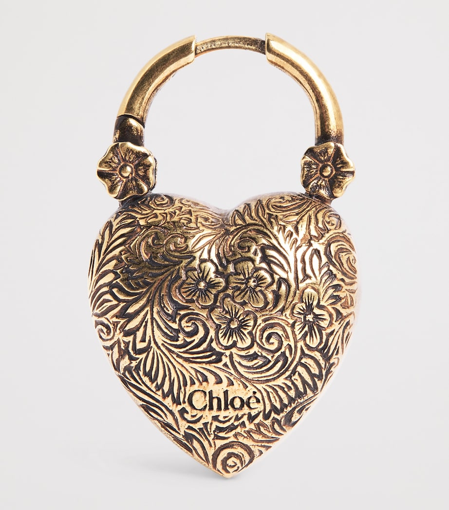 Chloé Victorian Heart Earrings Vintage Gold Image 4