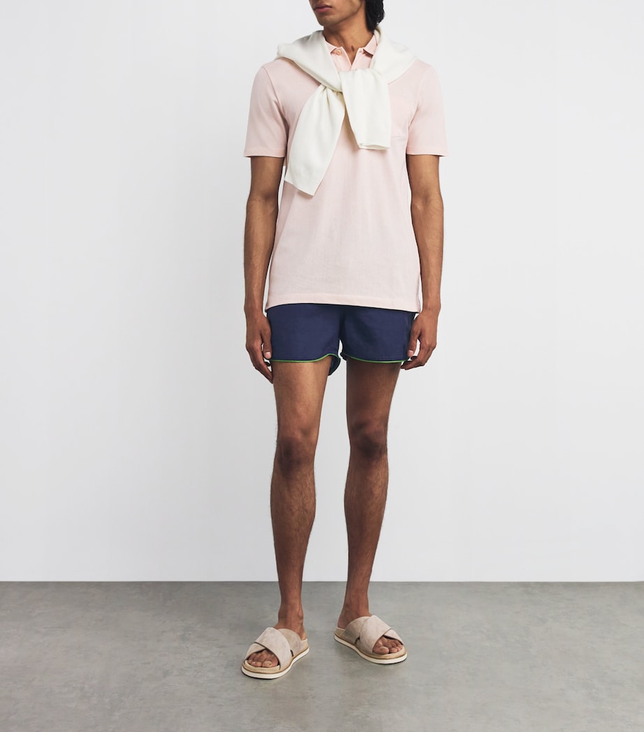 Linen Maurice Swim Shorts 390-NAVY Image 2