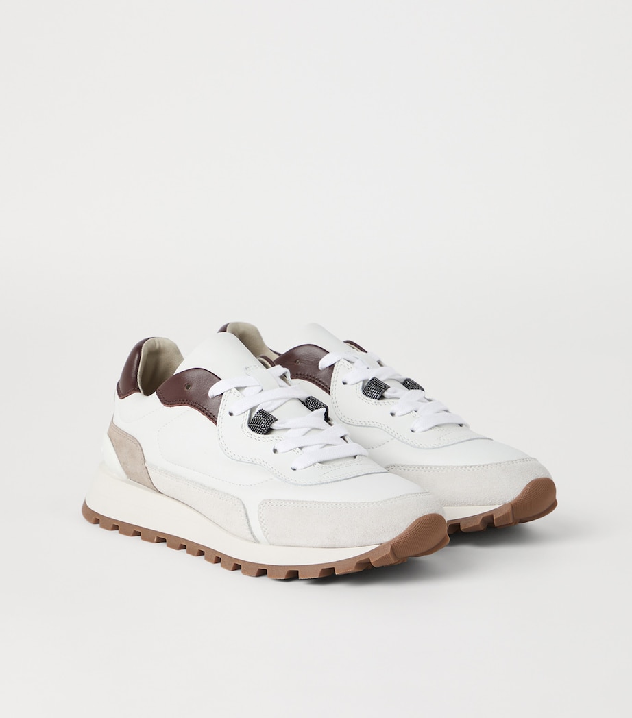 Calfskin Monili-Detail Sneakers C7592 Image 3