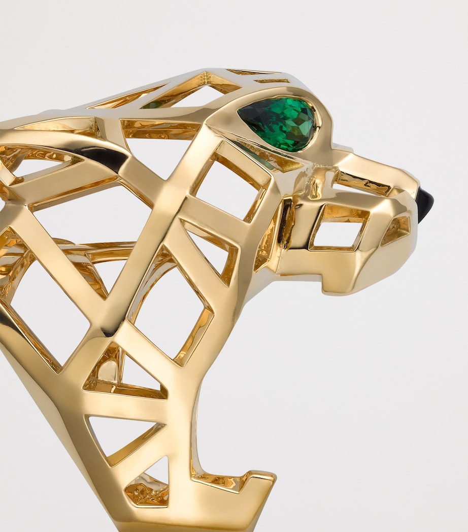 Cartier Yellow Gold, Tsavorite and Onyx Panthère de Cartier Ring Image 8