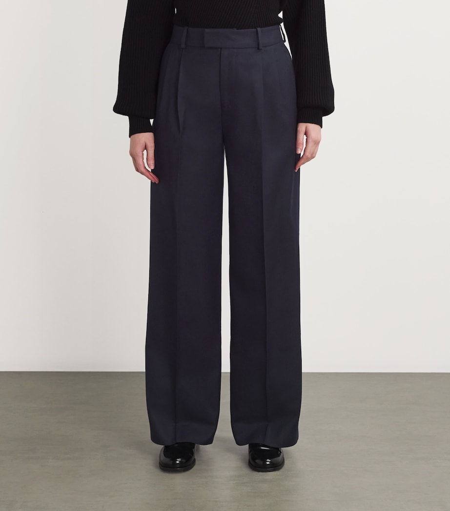 Wool Rampling Trousers NAVY BLUE Image 3