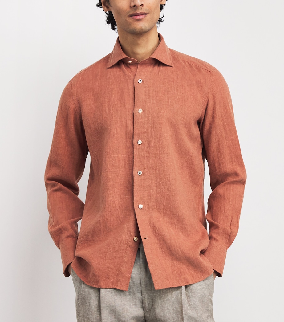 Brushed Linen Shirt TERRACOTA Image 3