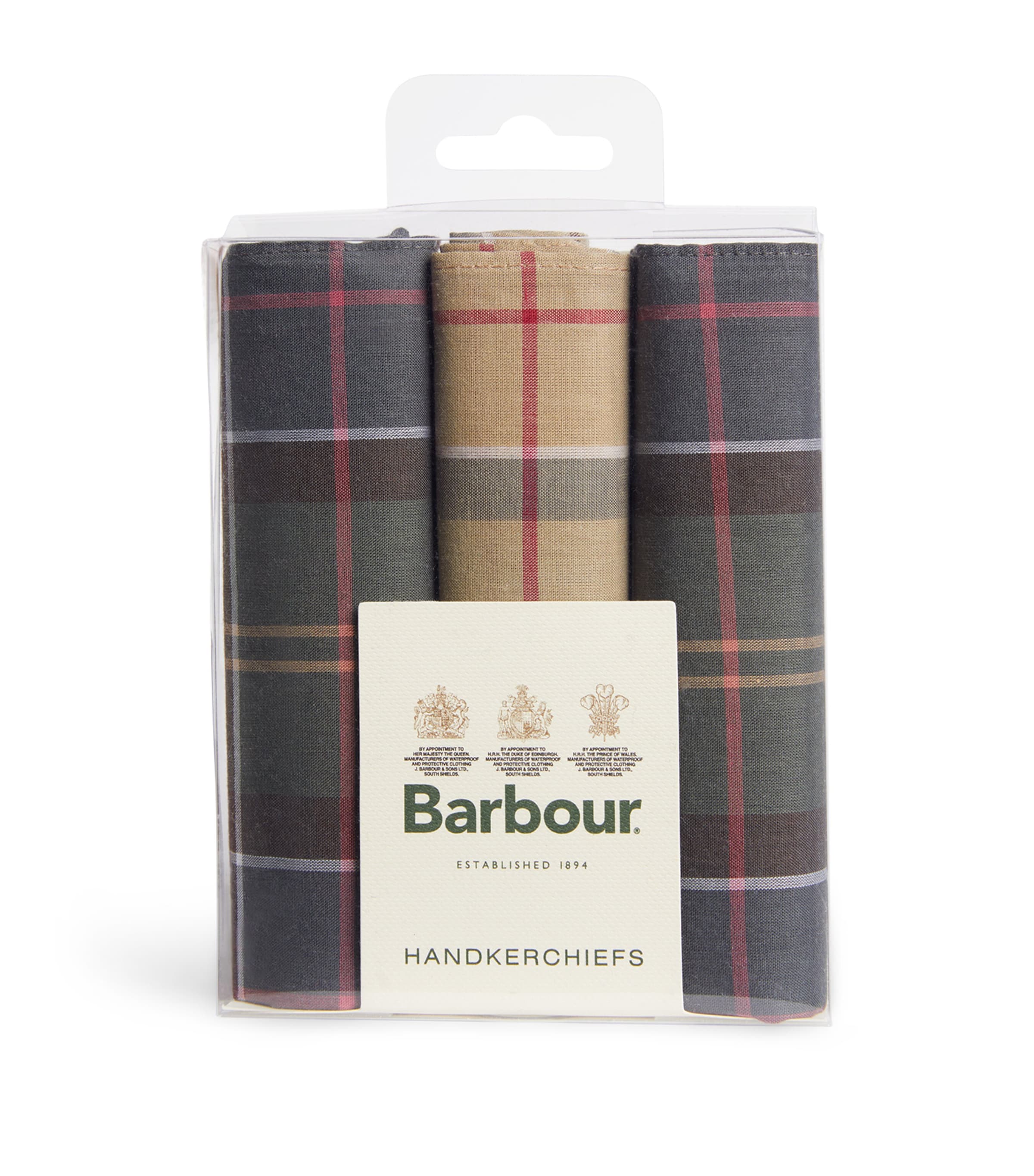 Barbour Set Of 3 Tartan Handkerchiefs