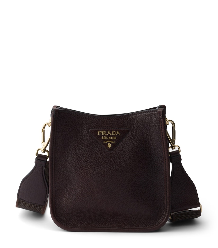 Prada Mini Leather Shoulder Bag Brown Image 1