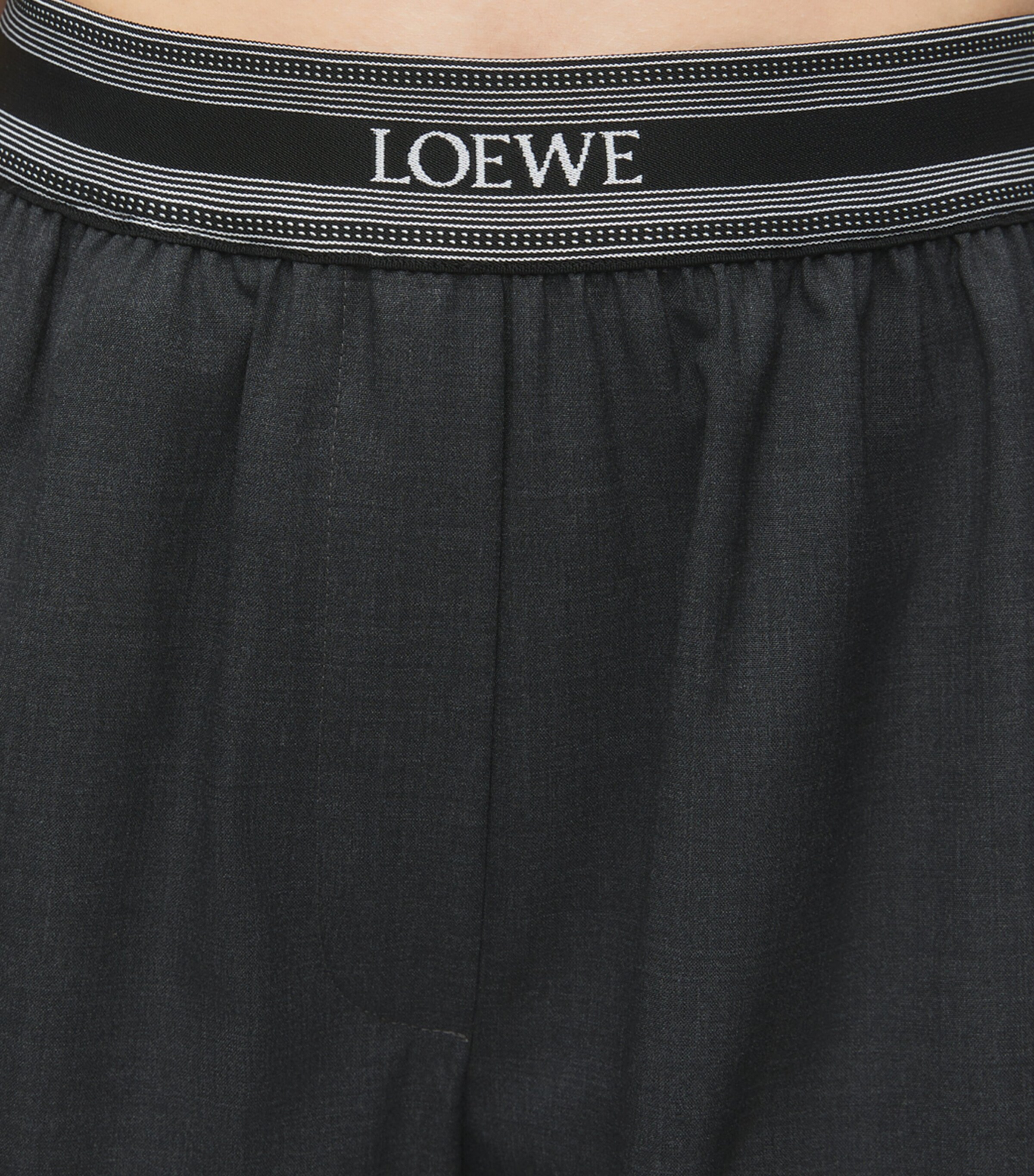 Wool Cropped Trousers ANTHRACITE MELANGE Image 5