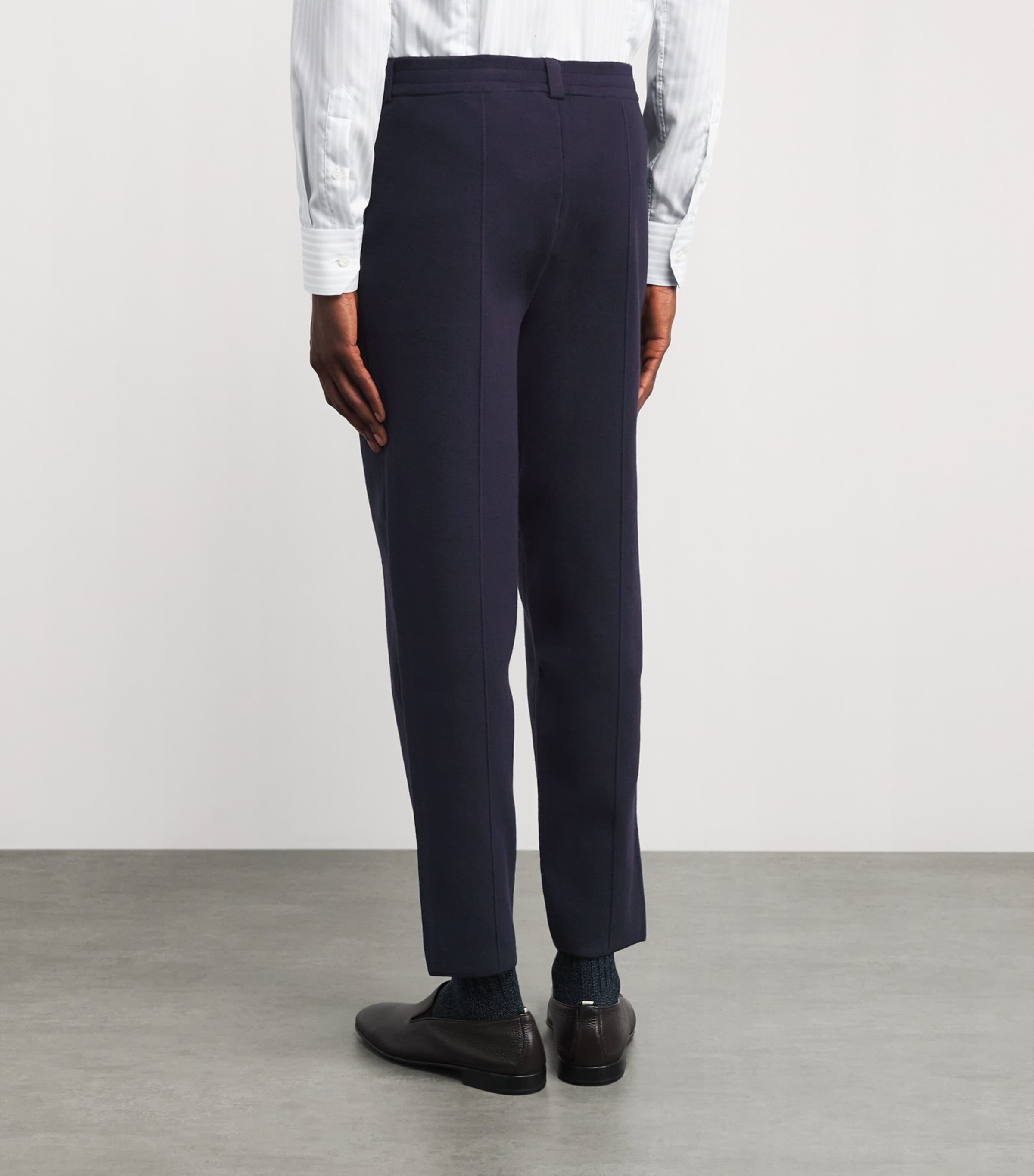 Falke Mens Organic Cotton Milano Trousers Night Sky Image 5