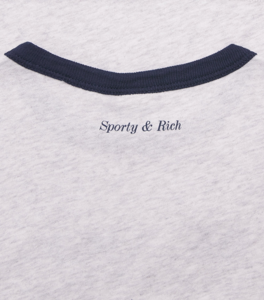 SPORTY & RICH KIDS Be Nice T-Shirt (2-14 Years) Heather Gry/drk Navy Image 4