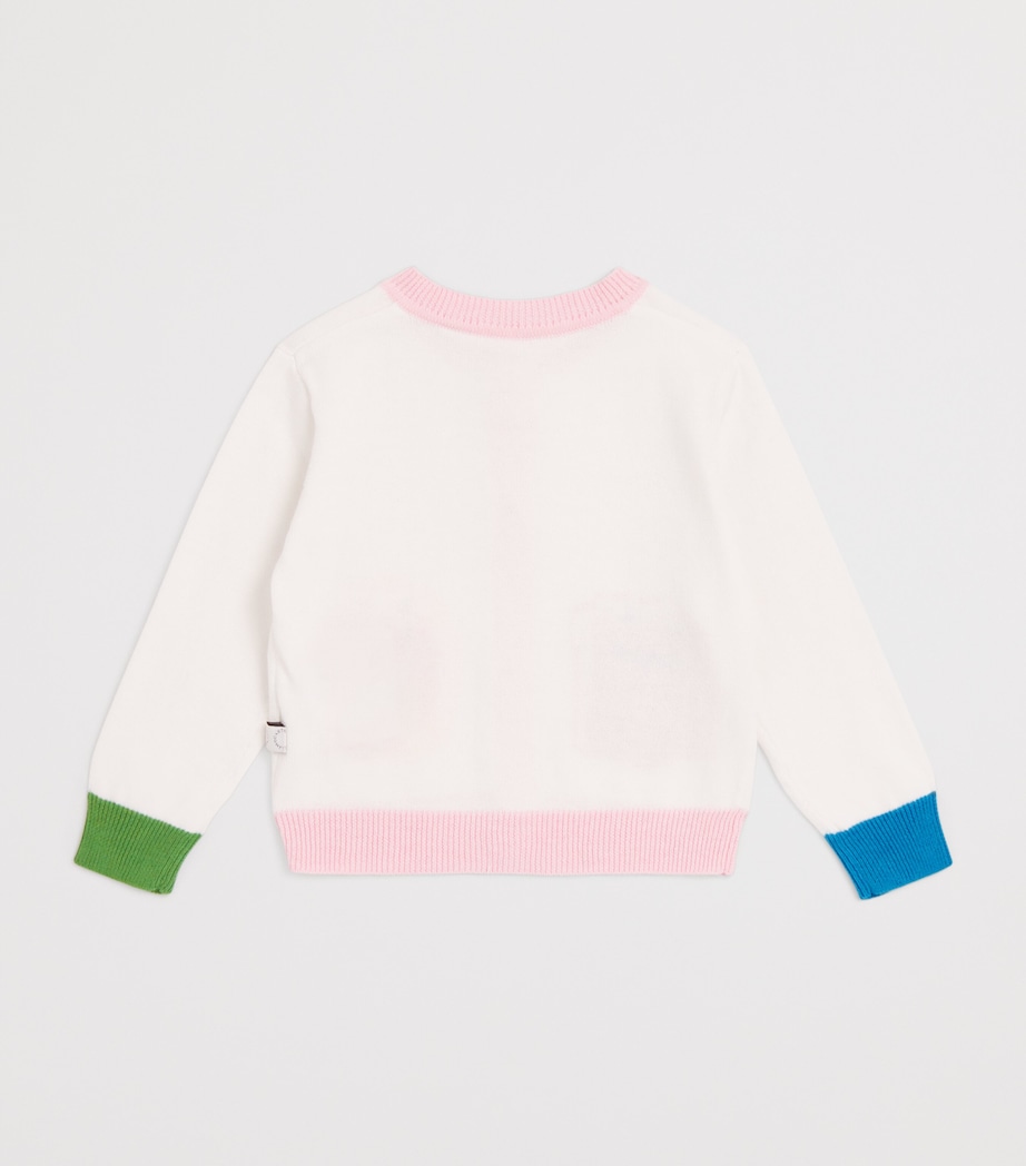Cotton-Wool Smiley Face Cardigan (6-36 Months) 103IVORY Image 2