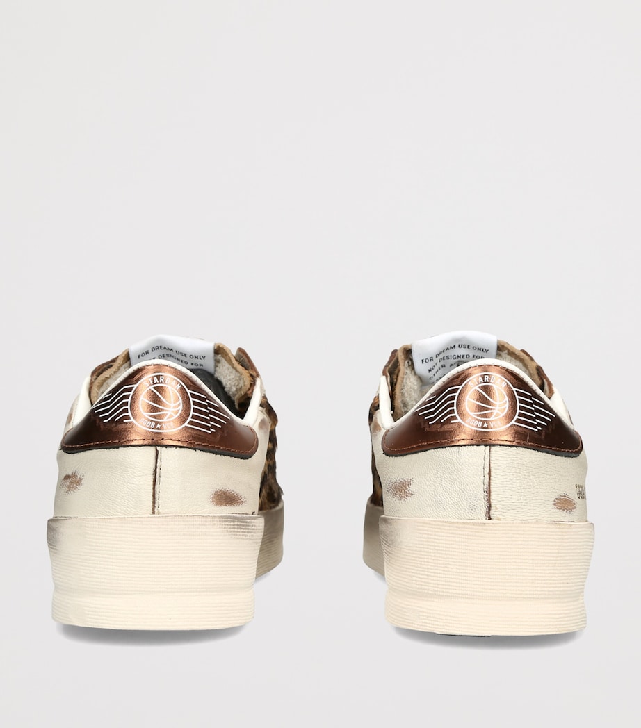 Golden Goose Leather Stardan Sneakers Beige Comb Image 4