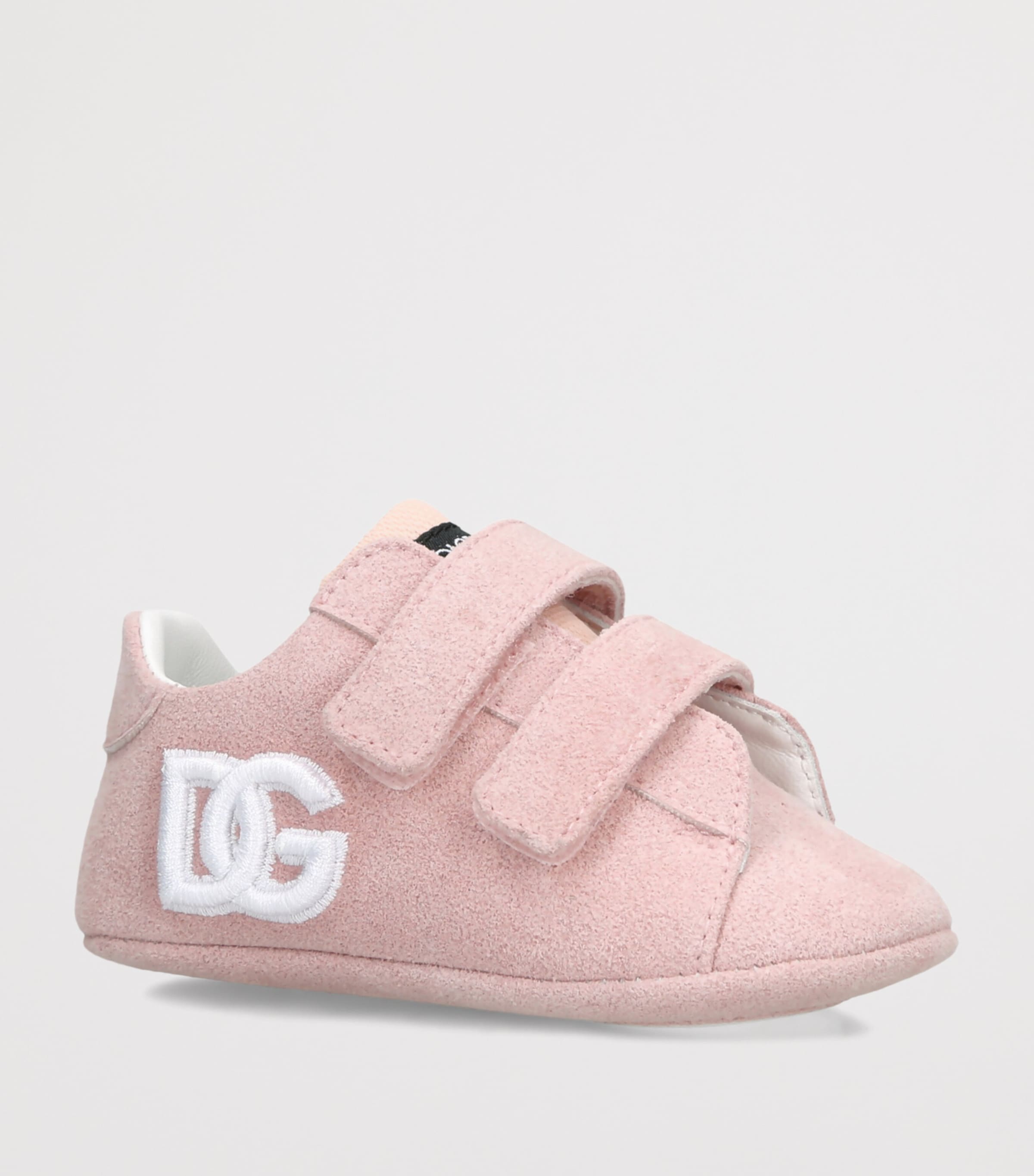 Dolce&Gabbana Kids Suede Logo Sneakers Pink Image 3