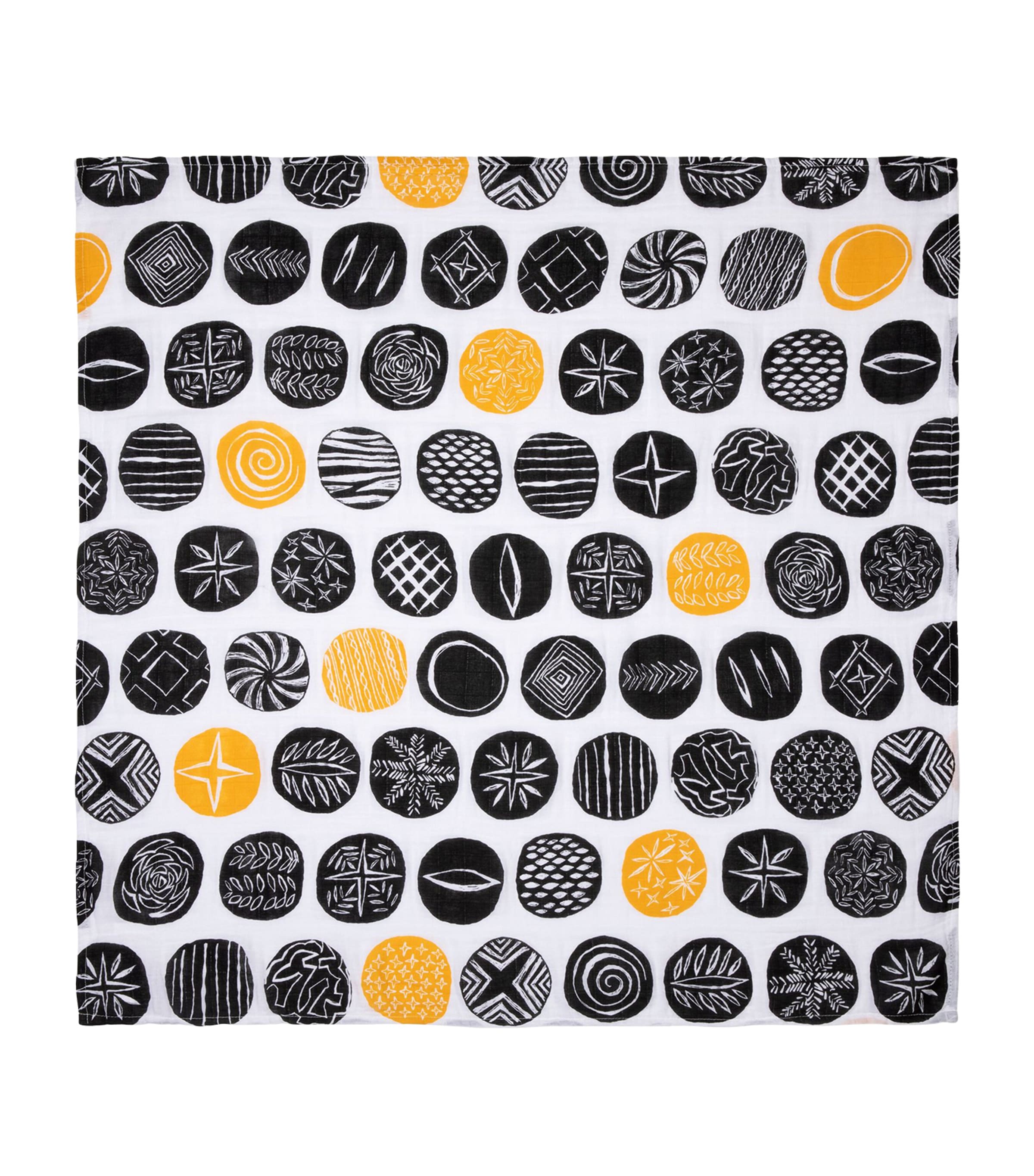 Cotton Bread Blanket BLACK AND GOLD Image 2