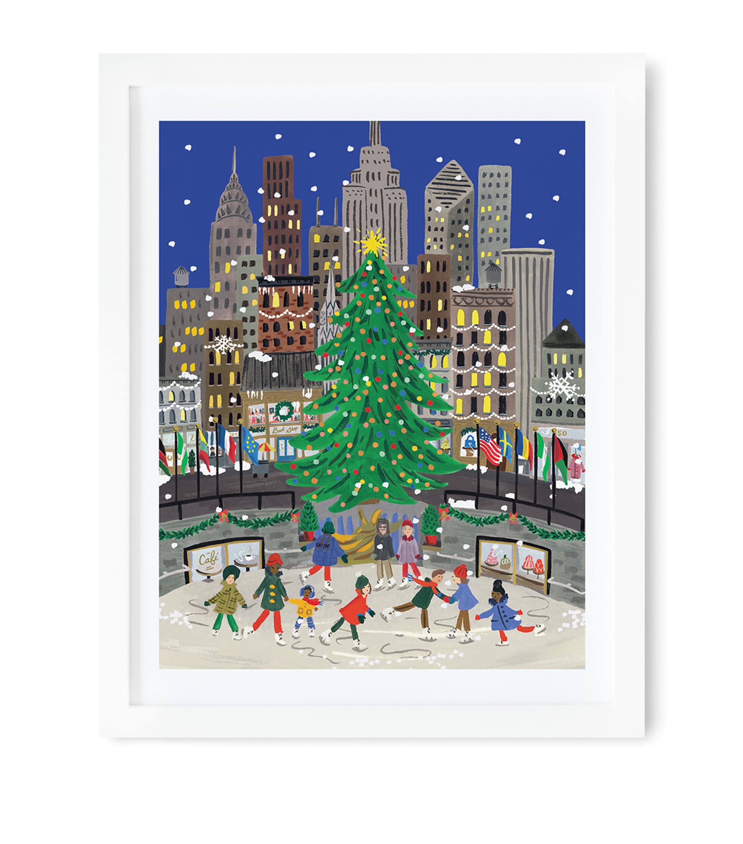 Rifle Paper Co Holiday On Ice Art Print In Multi