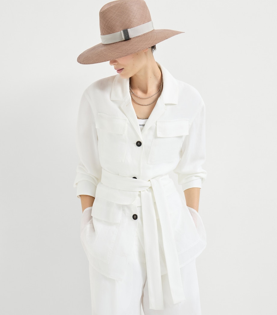 Brunello Cucinelli Womens Twill Safari Blazer Image 4
