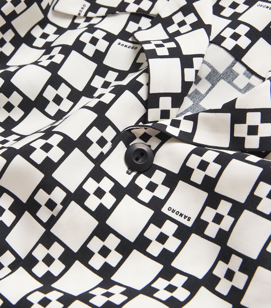 Printed Short-Sleeve Shirt BLACK Image 5