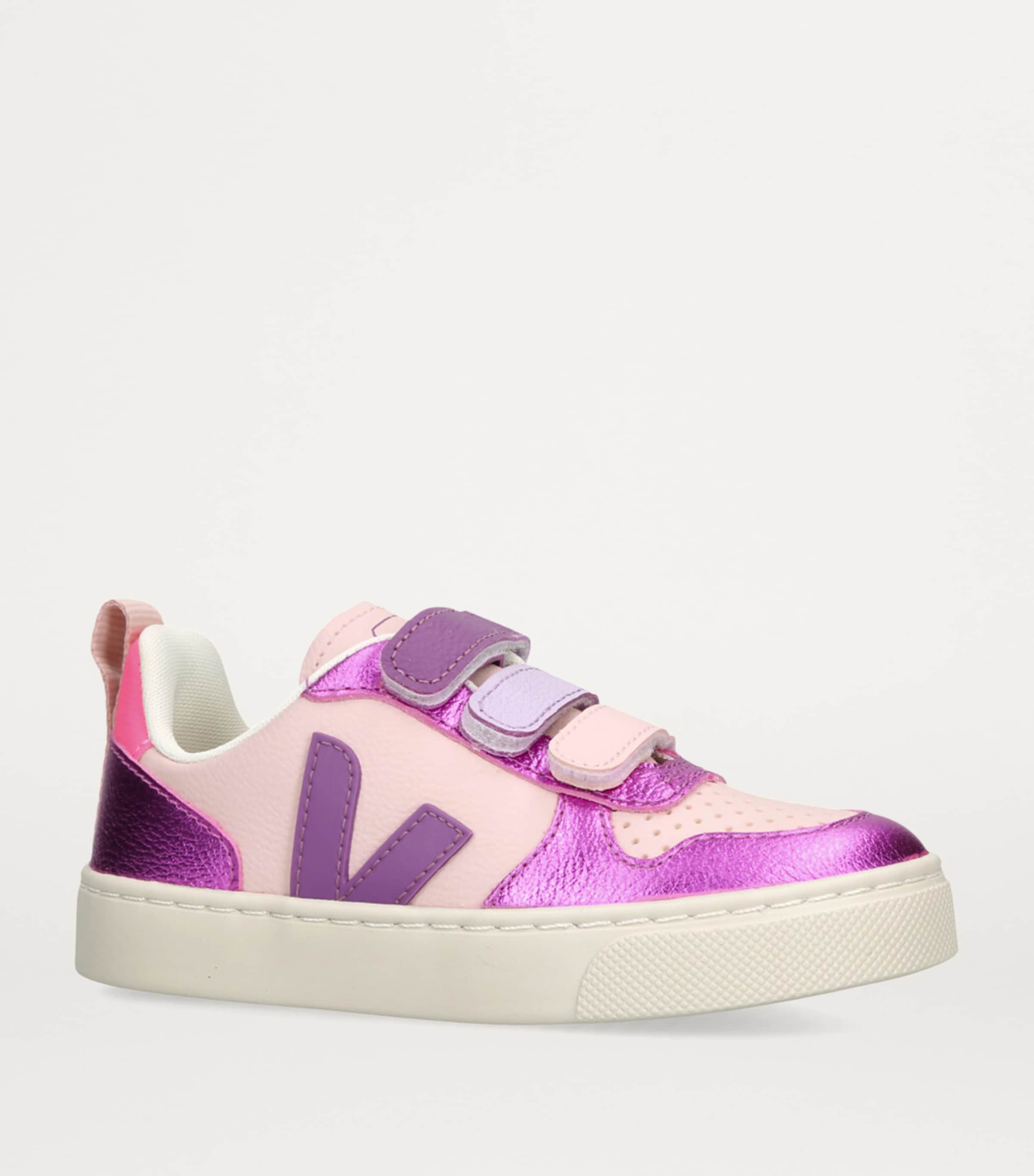 Leather V-10 Sneakers PINK COMB Image 3