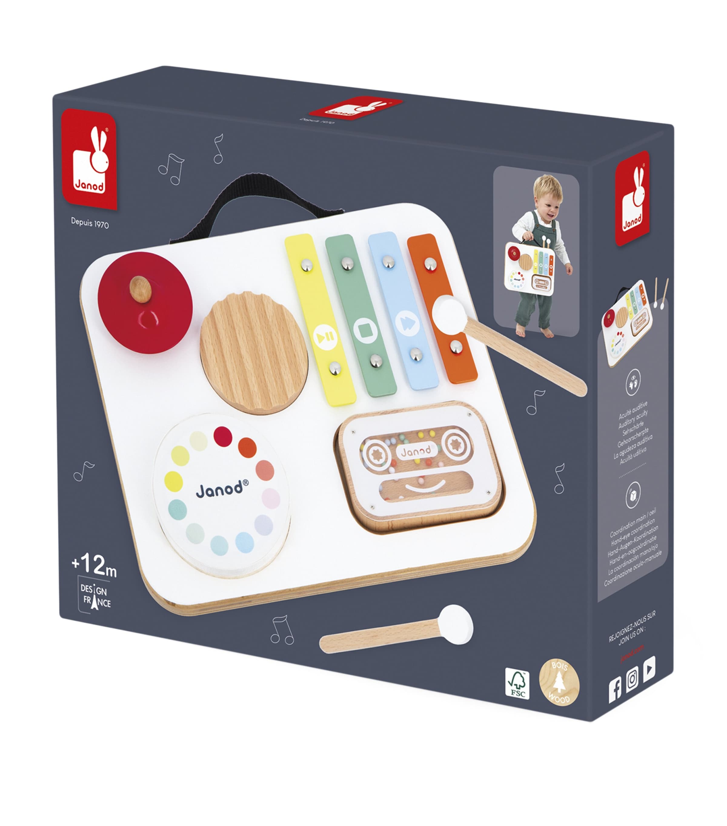 Janod Baby Confetti Musical Table Image 3