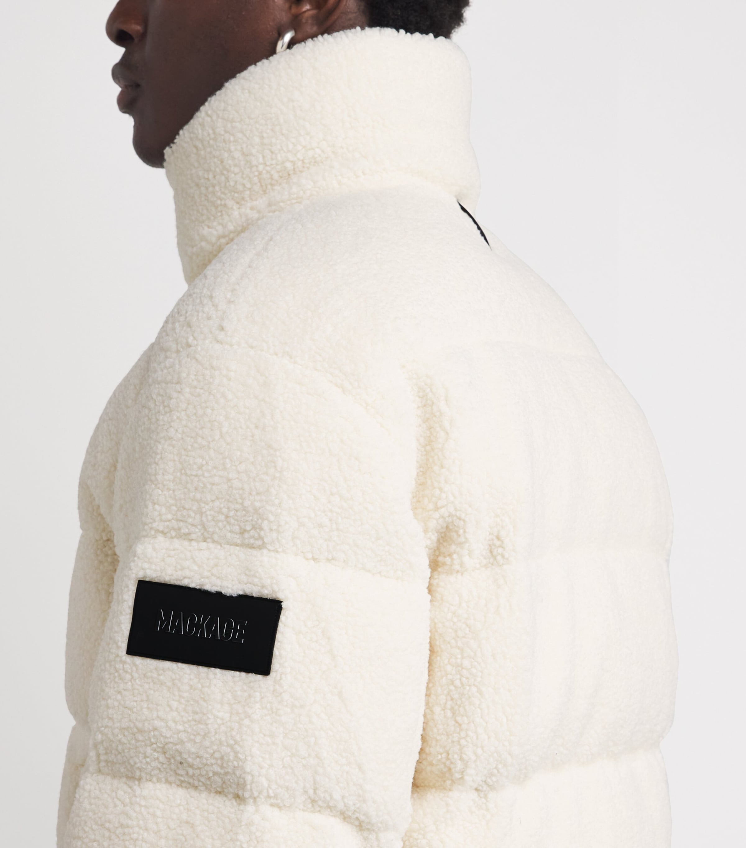 Fleece Shepard Down Teddy Jacket C0253 CREAM Image 6