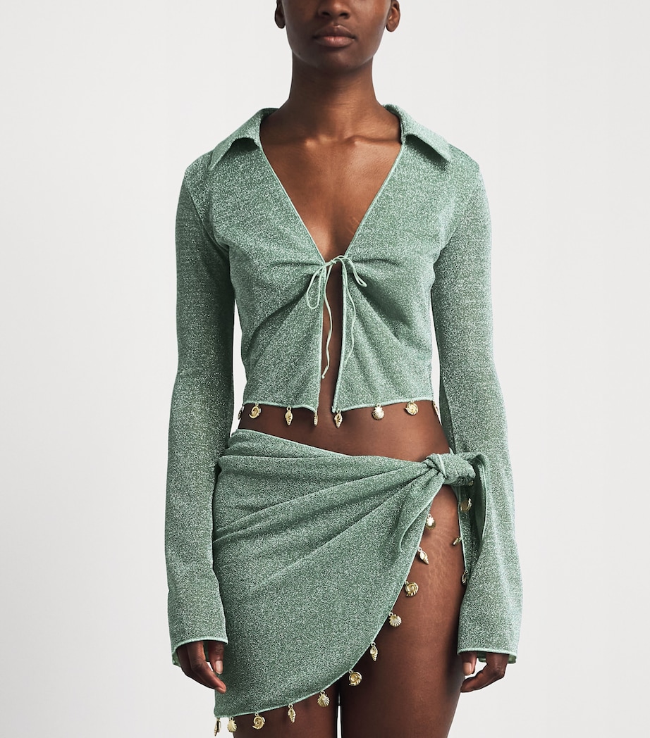 Oséree Womens Cropped Lumière Shirt Aqua Image 4