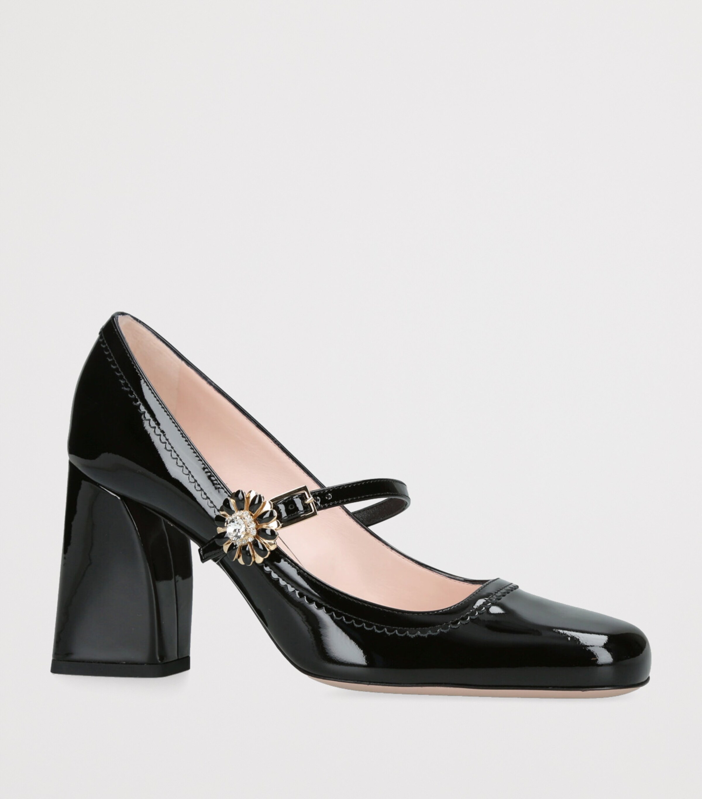 Roger Vivier Leather Tres Vivier Mary Jane Pumps 85 Black Image 3