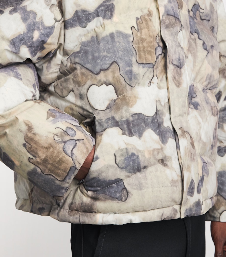 Represent Mens Down Camo Riot Puffer Jacket Riot Camo Image 3