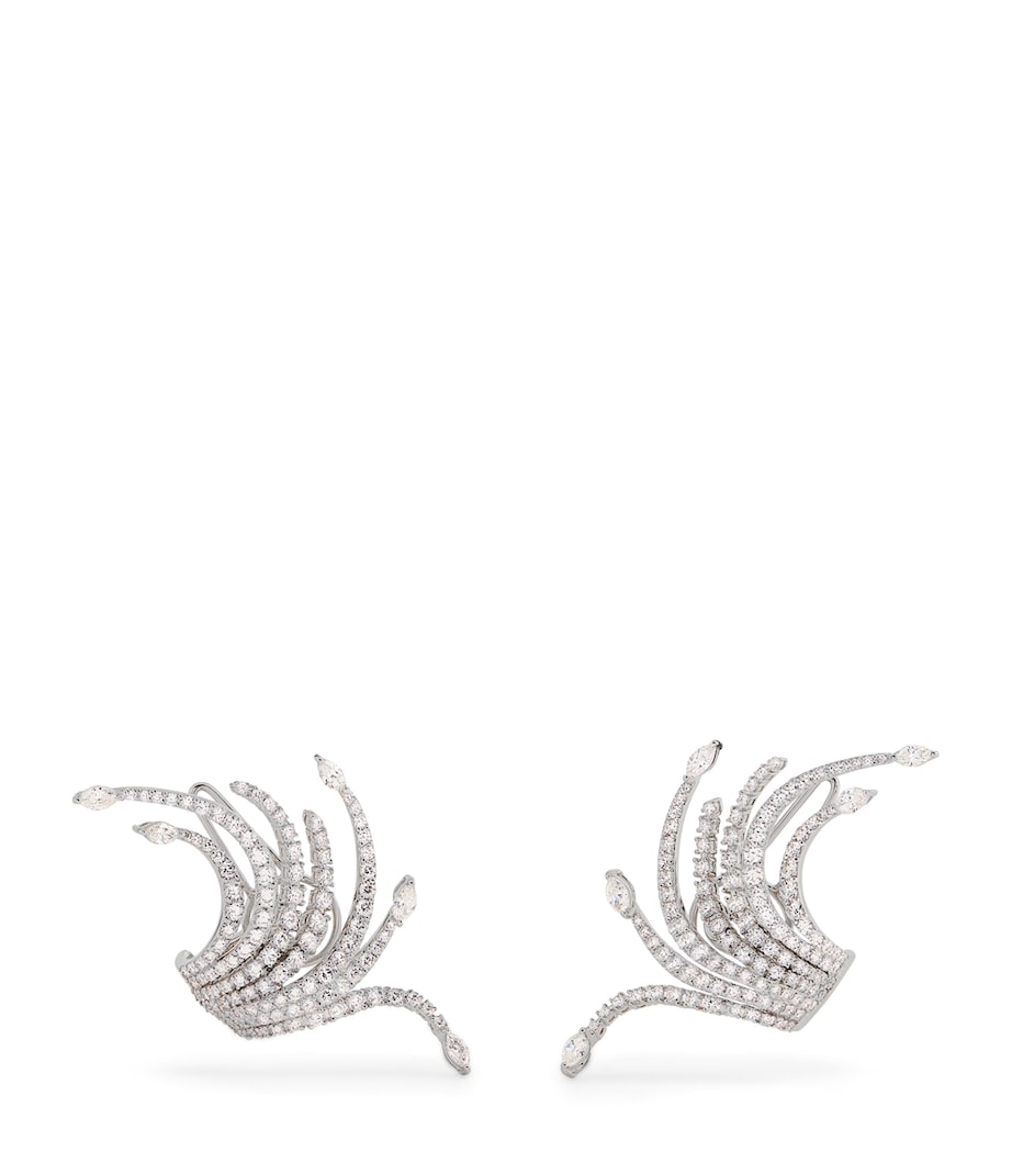 White Gold and Diamond Y-Couture Clip Earrings WHITE GOLD Image 1