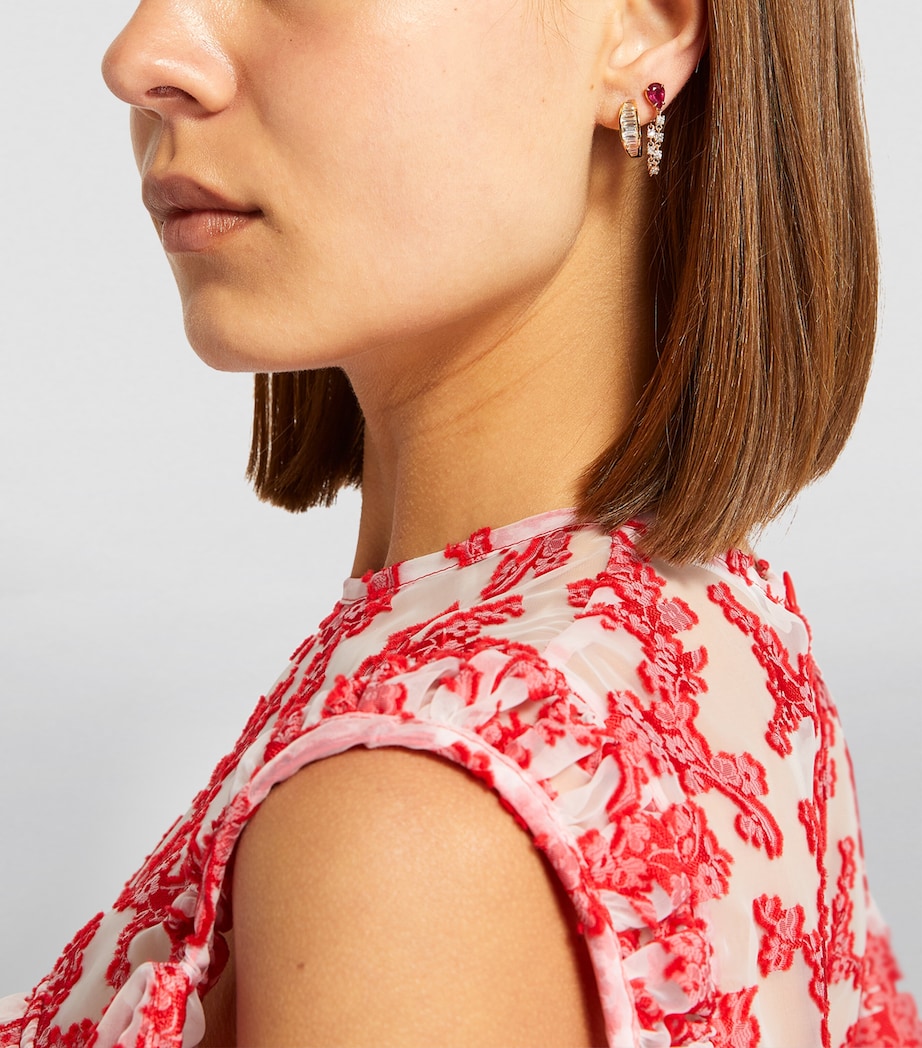 Yellow Gold and Diamond Huggie Earrings YELLOW GOLD Image 4