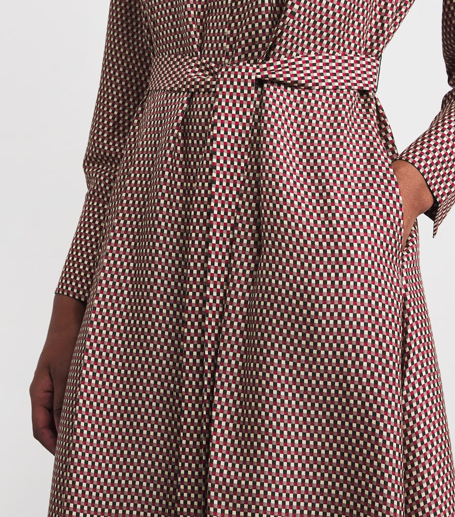 Check Print Orlan Midi Shirt Dress RUBY COMBO Image 4