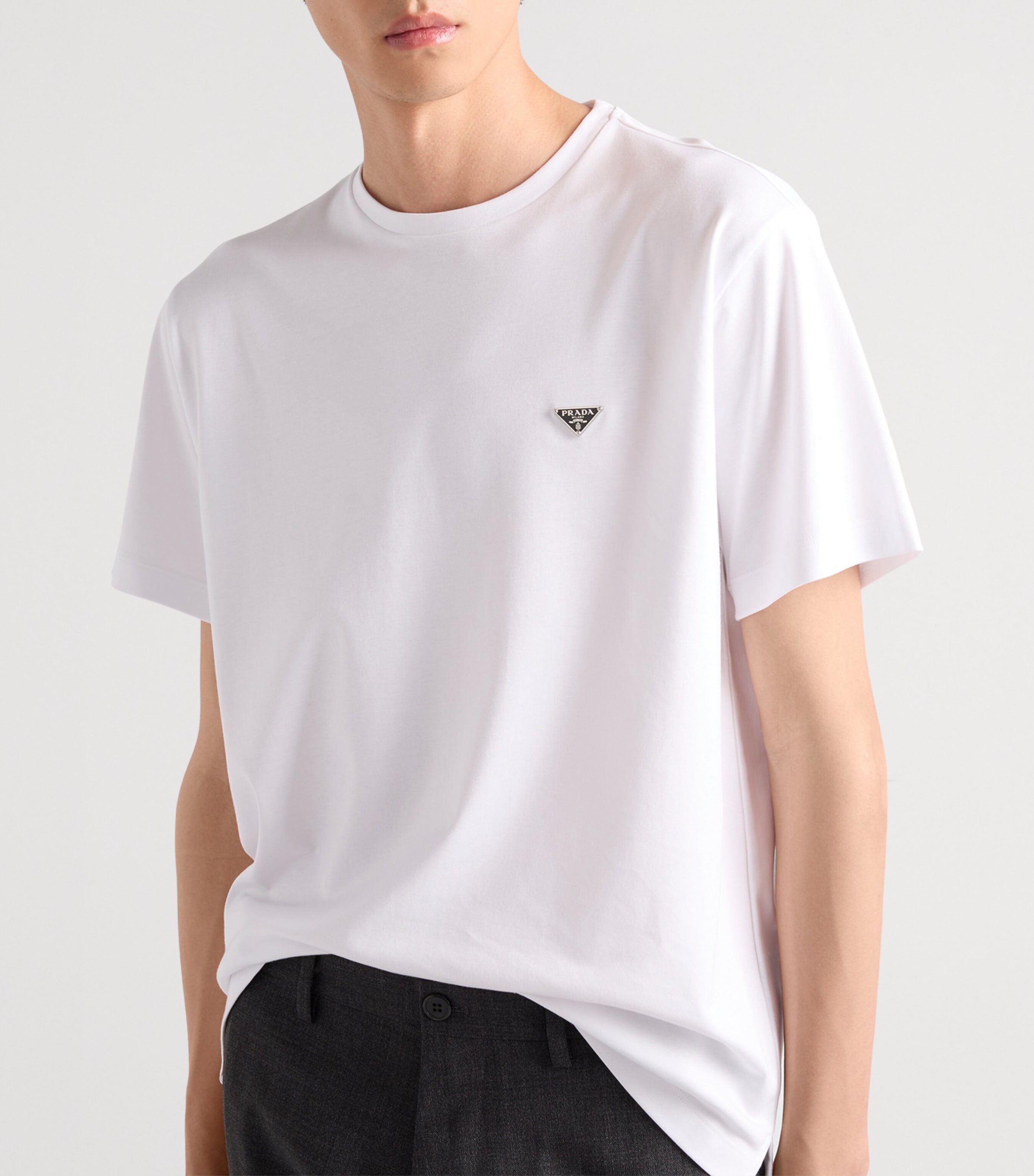 Prada Cotton Logo T-Shirt | Harrods UK